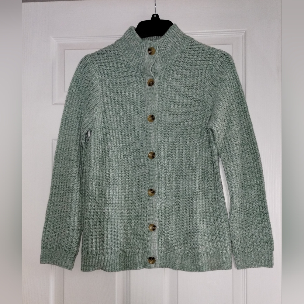 Blair Mint Green Button-Up Cardigan